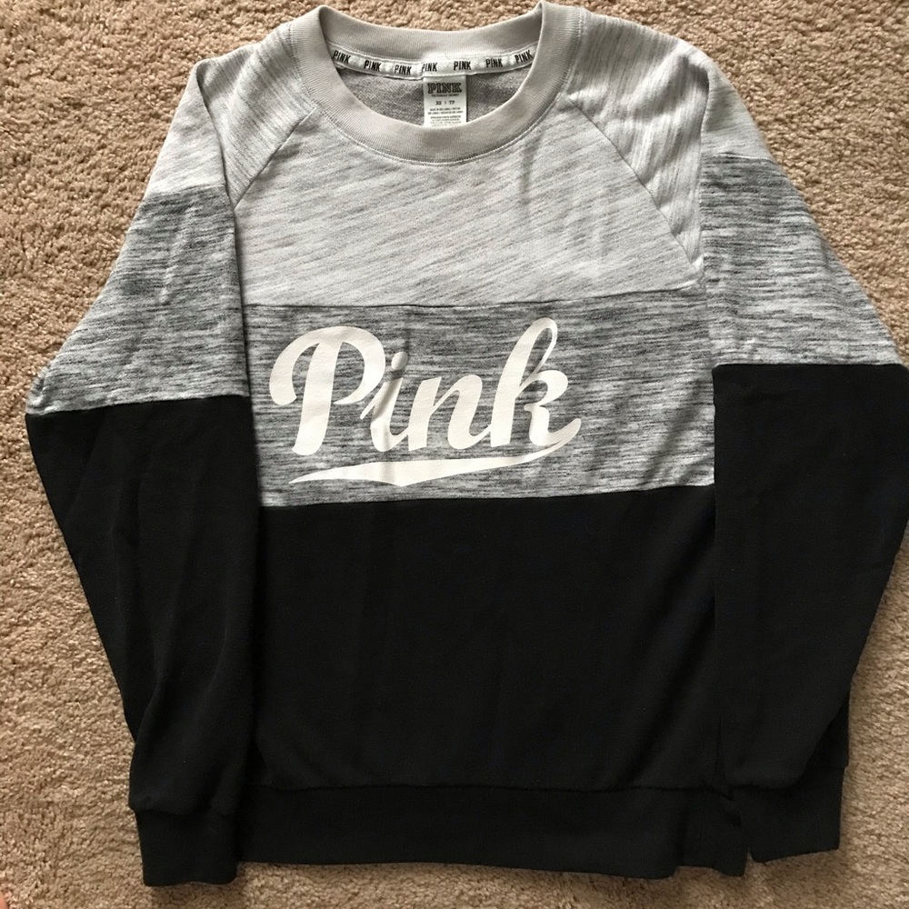 Victoria’s Secret PINK Grey, Black, &White Sweater
